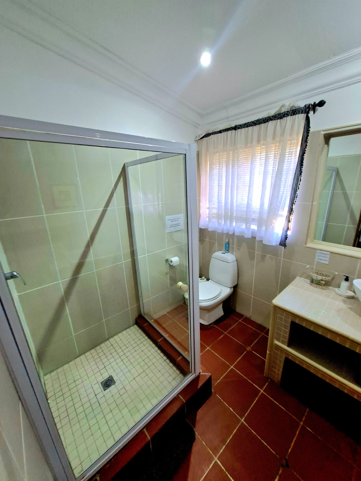 Shower in the Dandelion Suite bathroom